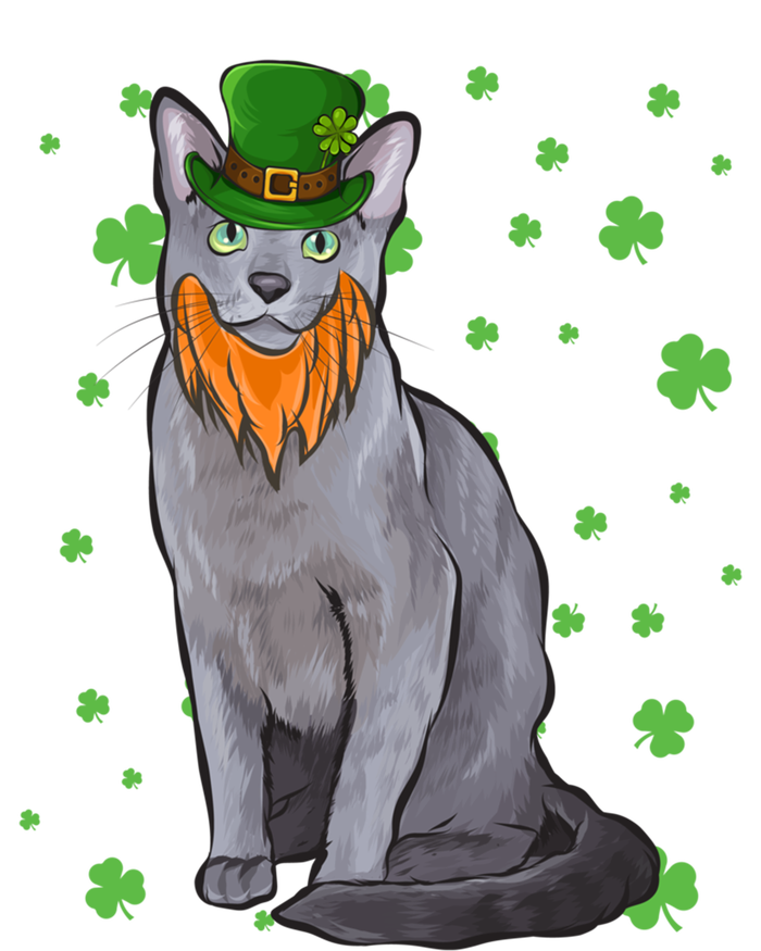 St Patricks Day Russian Blue Cat Shamrock Gift Cool Gift Valucap Bio-Washed Visor