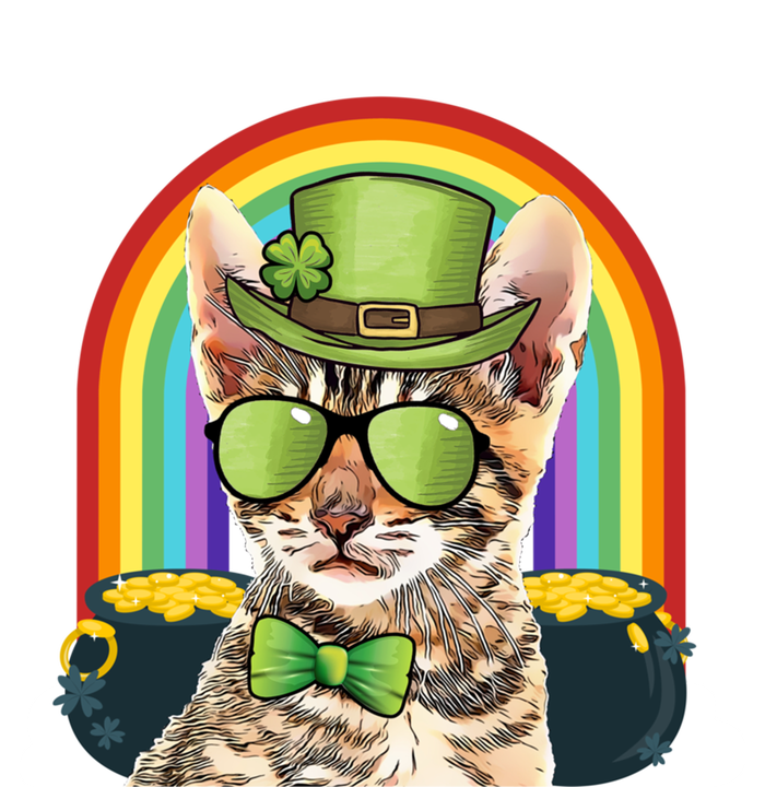 Toyger Cat Leprechaun Funny St Patricks Day Funny Gift Sustainable Knit Beanie