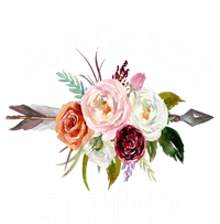 World's Best Sister Rustic Arrow Flower Bouquet Sister Meaningful Gift Ladies Long Sleeve Shirt