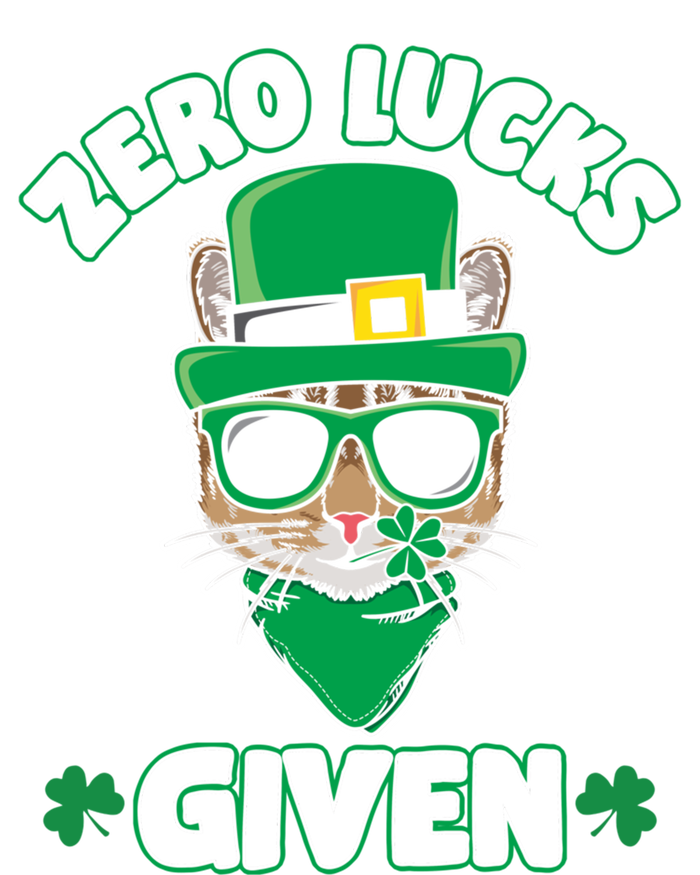 Zero Lucks Given Cat Leprechaun Saint Patrick's Day Ireland Gift T-Shirt