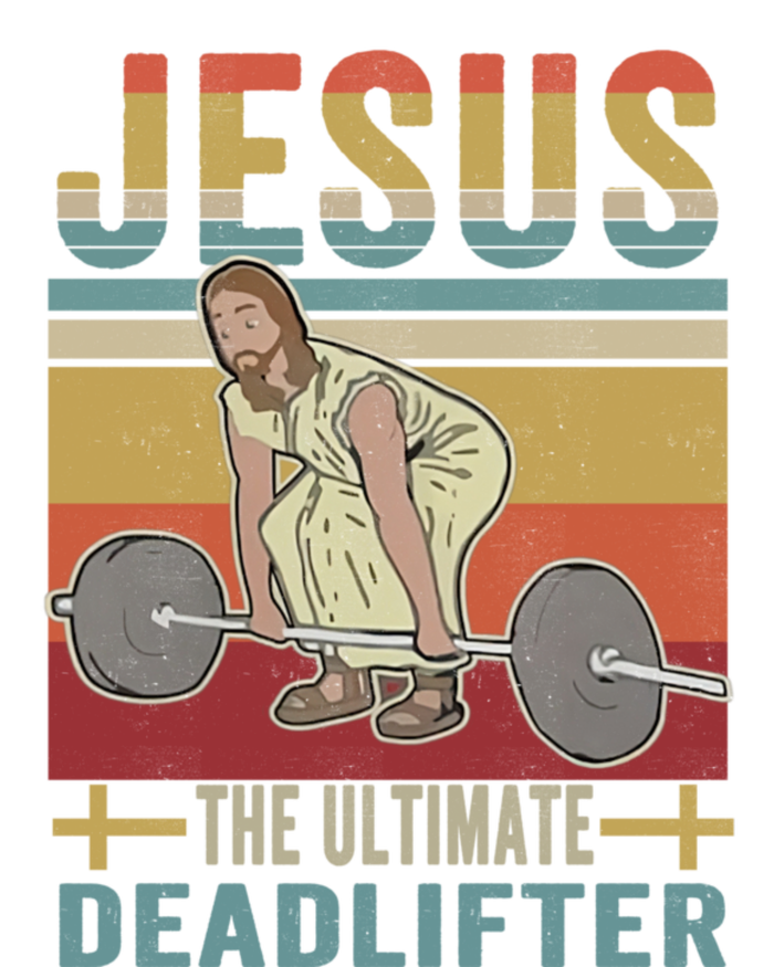 Vintage Jesus The Ultimate Deadlifter Funny Christian Gym Sweatshirt Cinch Pack Bag