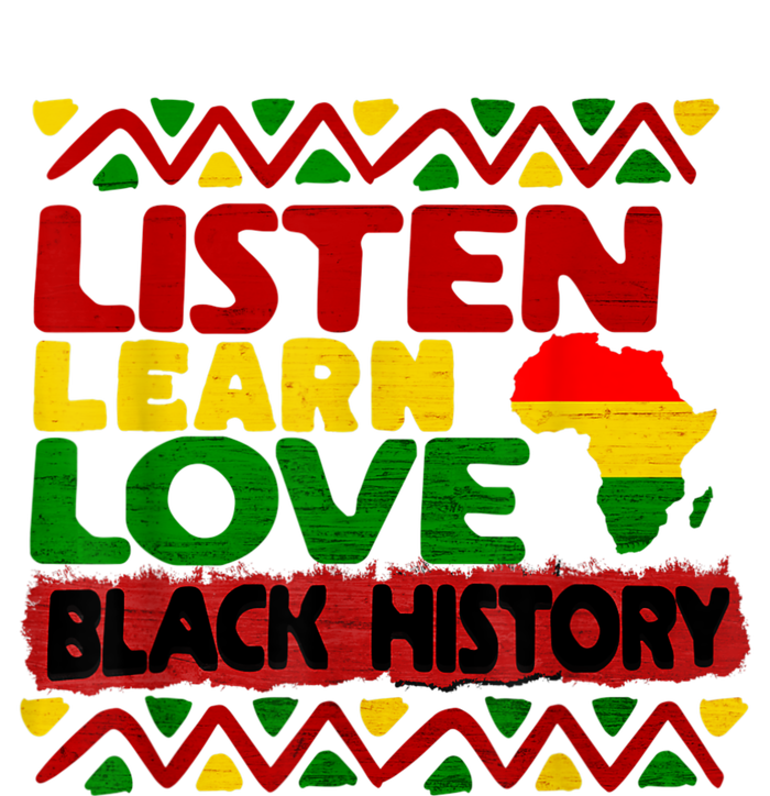 Listen Learn Love African American Teach Black History Month Tie-Dye T-Shirt