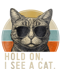 Hold On I See A Cat Funny Cat Shirts For Women , Cat Dad Cooling Performance Long Sleeve Crew