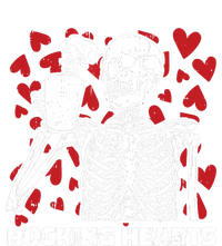 Rocking Hearts Valentines Day Funny Skeleton Drinking Coffee Adult ChromaSoft Performance T-Shirt