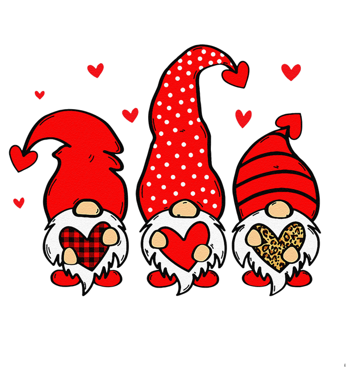 Valentine Gnomes Holding Heart Leopard Happy Valentine's Day Love T-Shirt