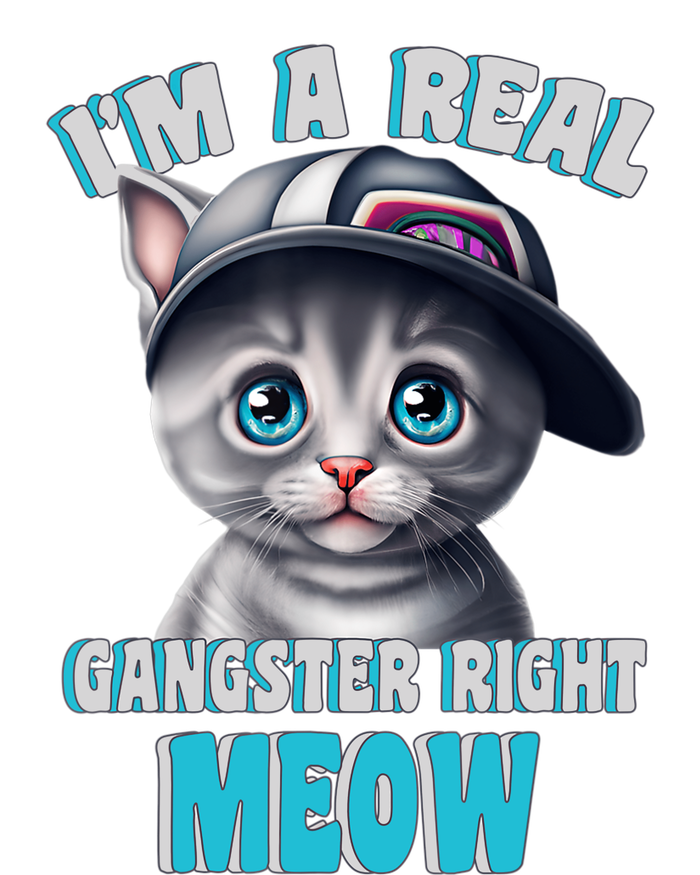 I'm A Real Gangster Right Meow Cute Kitten Cool Comfort Performance Bucket Hat