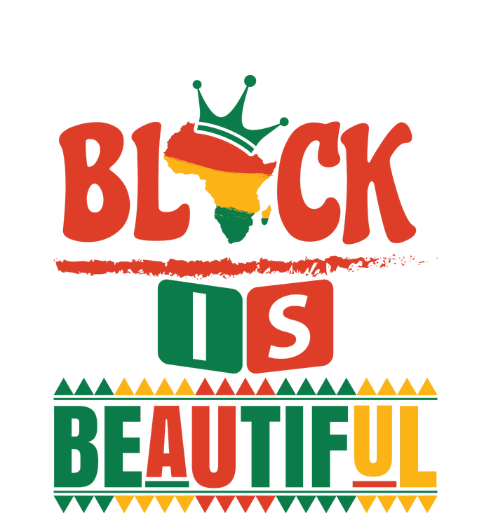 Black Is Beautiful Funny Africa Map Black History Month T-Shirt