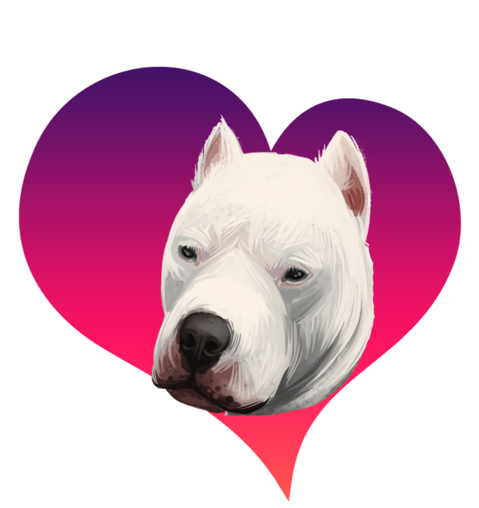 Dogs 365 Dogo Argentino Dog Pink Heart Love Gift Gift Premium Hoodie