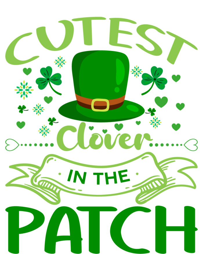 Cutest Clover In The Patch Funny St Patricks Day Gift Pom Pom 12in Knit Beanie