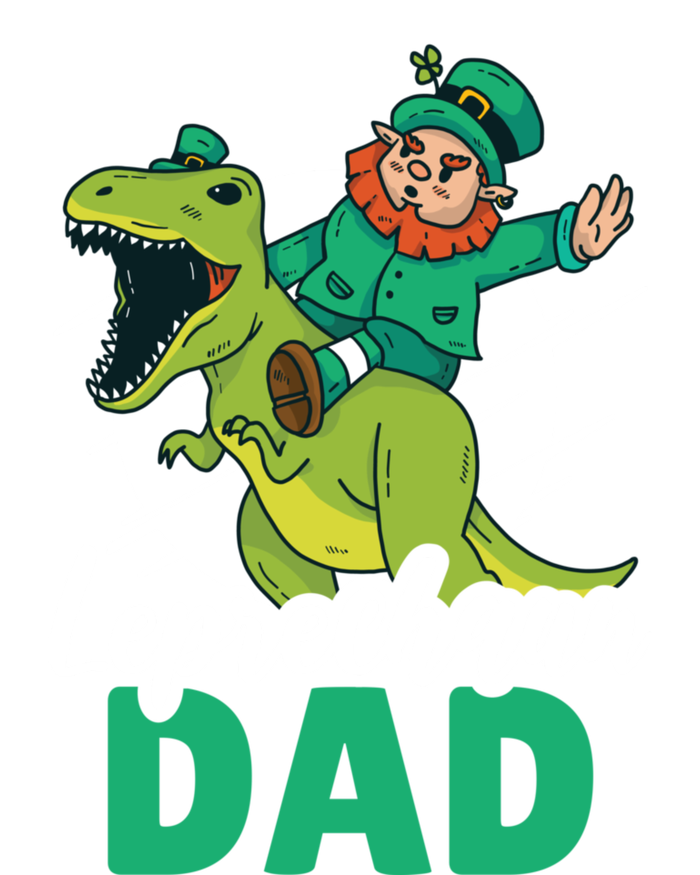 Leprechaun Dad With A Dinosaur Or Trex For St Patrick's Day Gift Women's Long Sleeve Flannel Pajama Set 