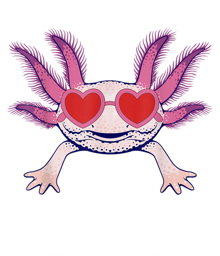 Heart Glasses Cute Axolotl Valentines Day Animal T-Shirt