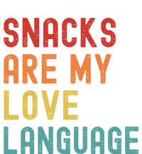 Snacks Are My Love Language Retro Groovy Funny Saying Food Wool Snapback Cap