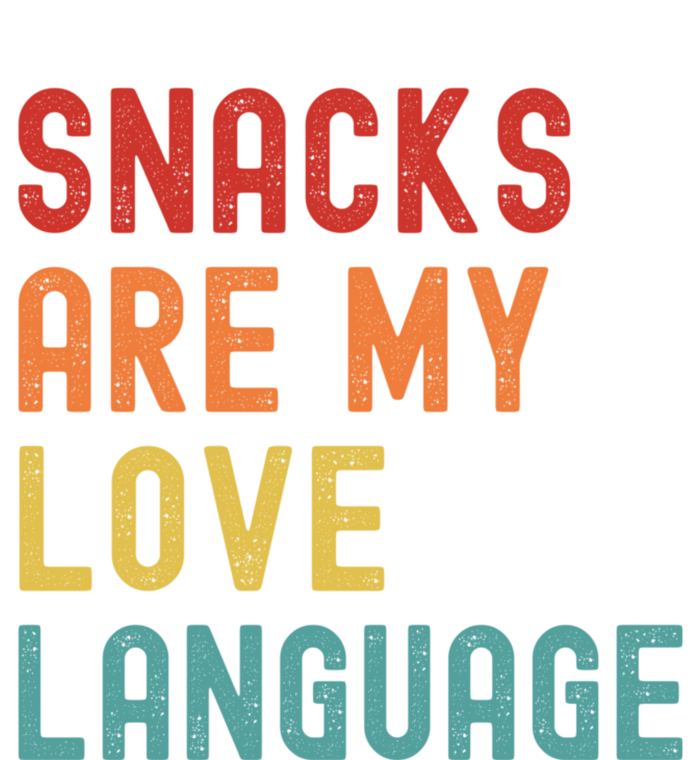 Snacks Are My Love Language Retro Groovy Funny Saying Food Wool Snapback Cap