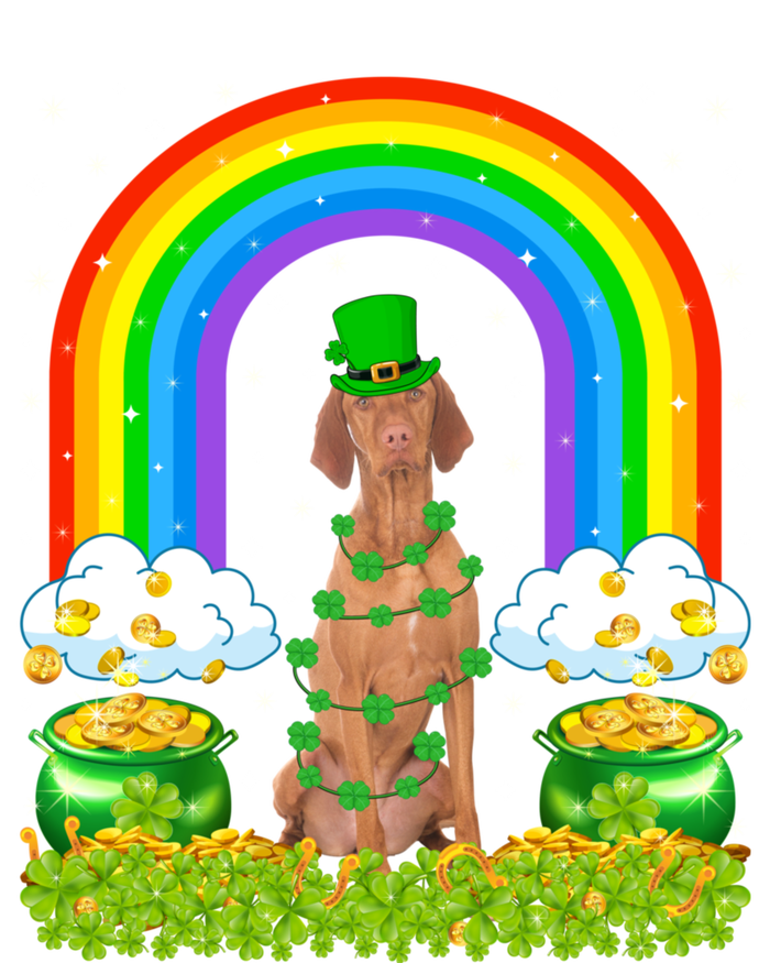 Vizsla Dog Lover Rainbow Leprechaun Vizsla St Patrick's Day Gift Poster