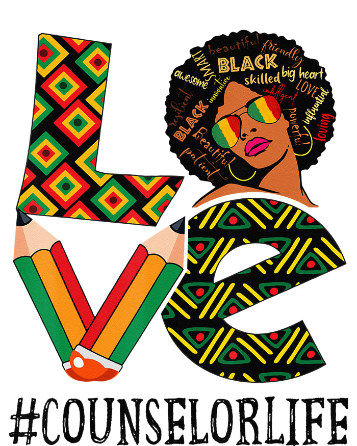 Counselor Love Afro African American Black History Month Tank Top