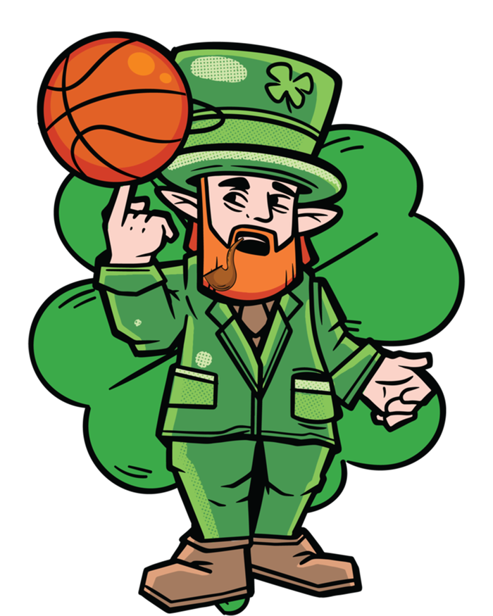 Leprechaun St Patricks Day Cool Basketball Clover Irish Gift Cute Gift T-Shirt