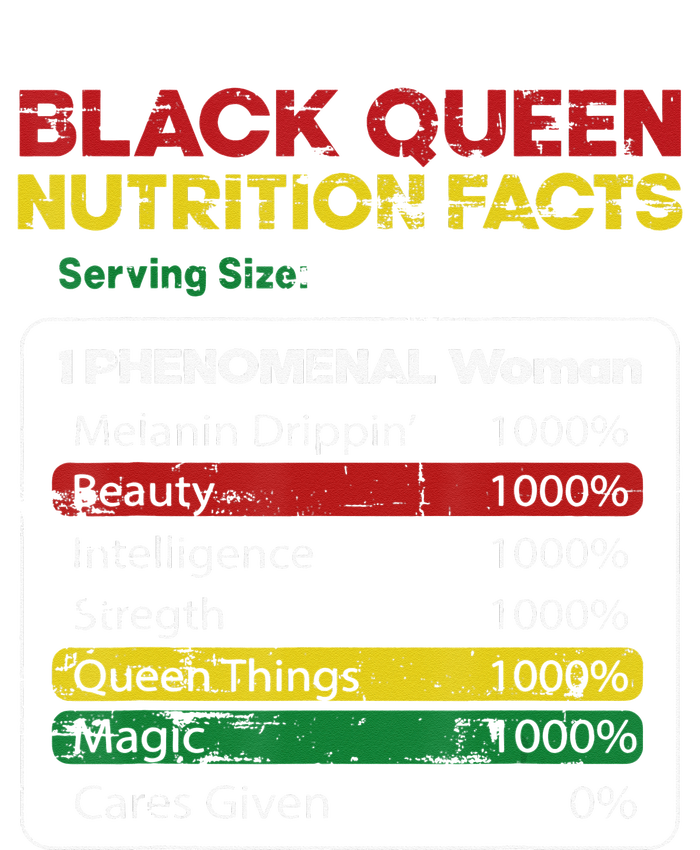 Black Queen Nutrition Facts Black History Month Black Pride T-Shirt