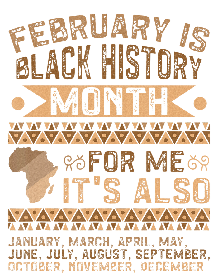 February Is Black History Month African American V-Neck T-Shirt