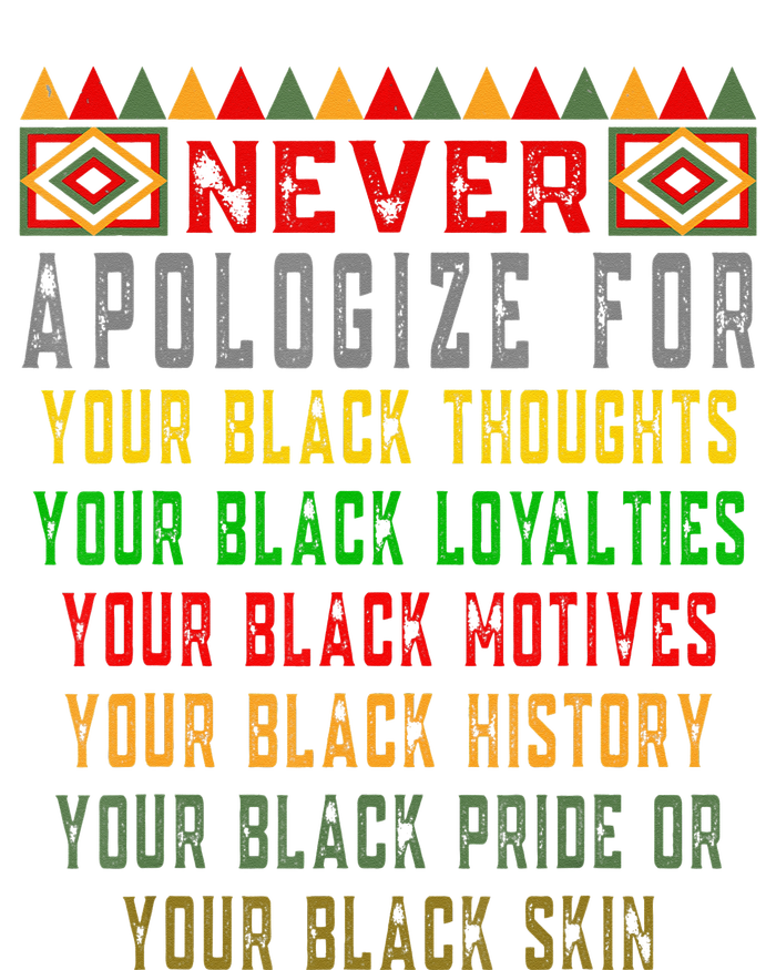 Never Apologize For Your Black History Month Pride African T-Shirt