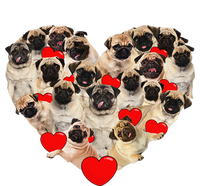 Funny Heart Love Pug Valentine's Day Puppy Pug Dog Lover T-Shirt