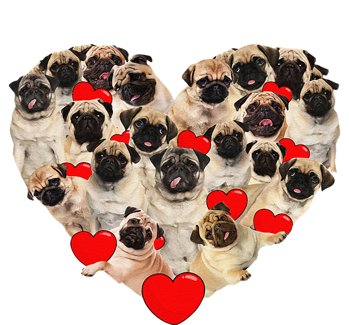 Funny Heart Love Pug Valentine's Day Puppy Pug Dog Lover T-Shirt