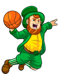 St Patricks Day Leprechaun Basketball Lucky Gift T-Shirt