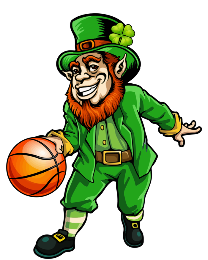 St Patricks Day Leprechaun Basketball Shamrock Funny Gift Poster