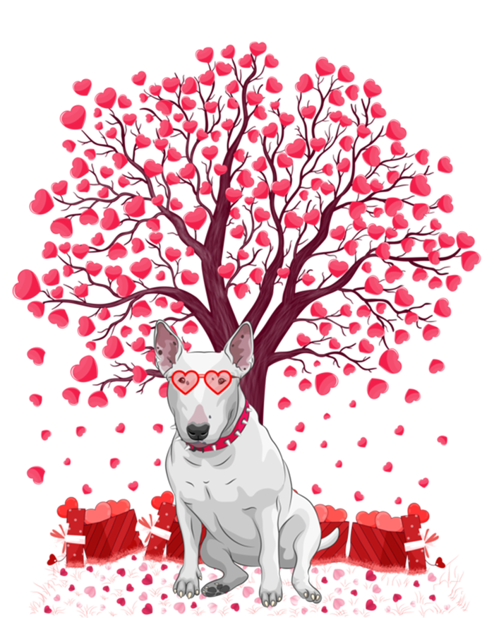 Bull Terrier Dog Lover Heart Tree Bull Terrier Valentine Meaningful Gift T-Shirt