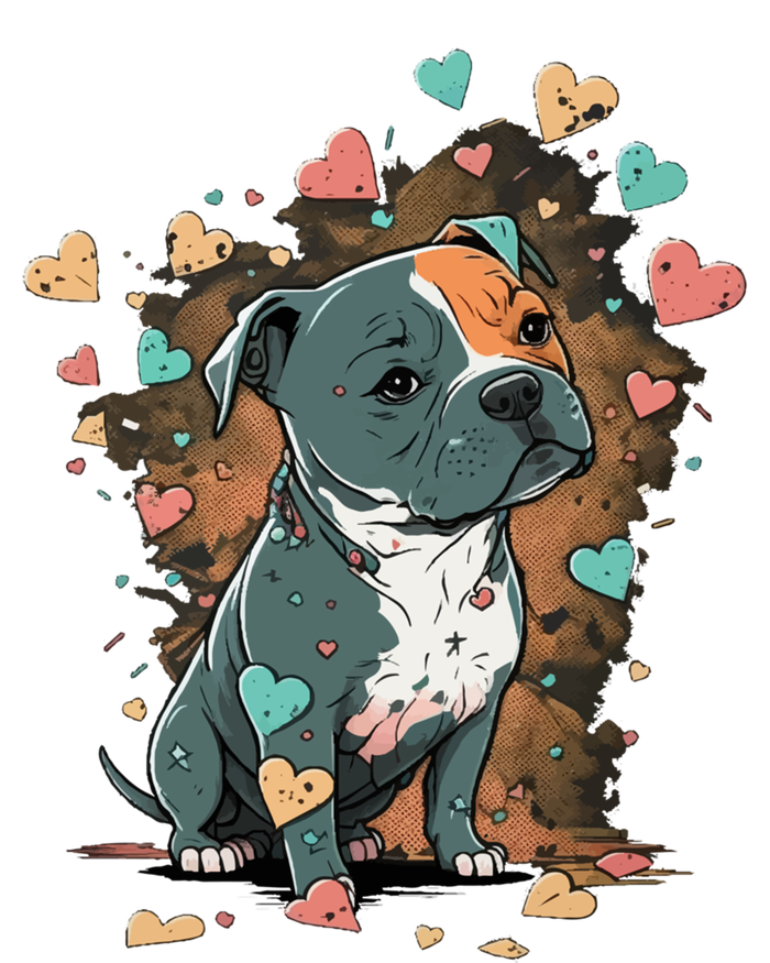 I Love My Staffordshire Bull Terrier Dog Valentines Day Gift T-Shirt