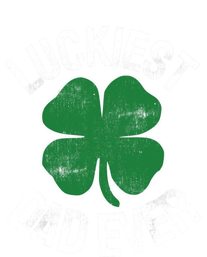 St Patrick's Day Shamrock Luckiest Dad Irish Saint Paddy's Women's Knotted Racerback Tank