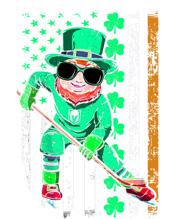 Irish American Flag Hockey St Patrick's Day Gift T-Shirt