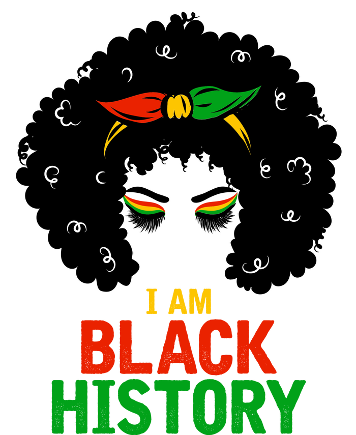 I Am Black History African American Female Pride V-Neck T-Shirt