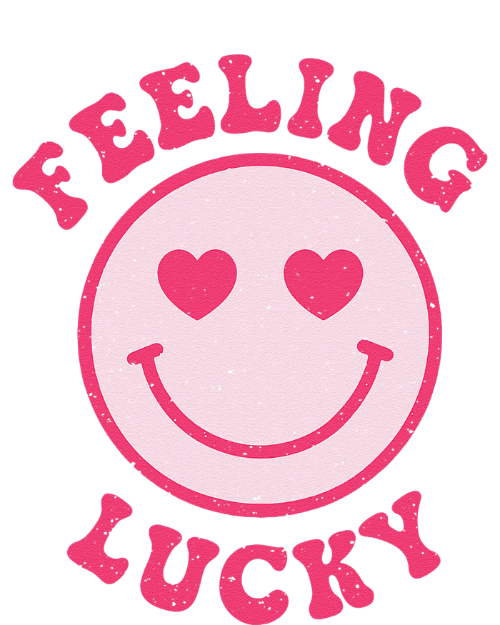 Funny Valentines Day Feeling Lucky Pink Smile Face Trendy Sustainable Beanie