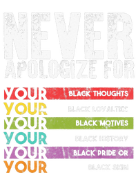 Never Apologize Black History Month BLM Melanin Pride Afro Dry Zone Grid Polo