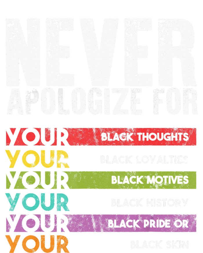 Never Apologize Black History Month BLM Melanin Pride Afro Dry Zone Grid Polo