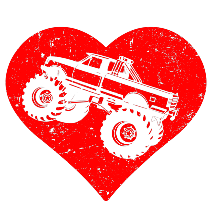 Monster Truck Valentines Day with Heart Boy Doggie Tank