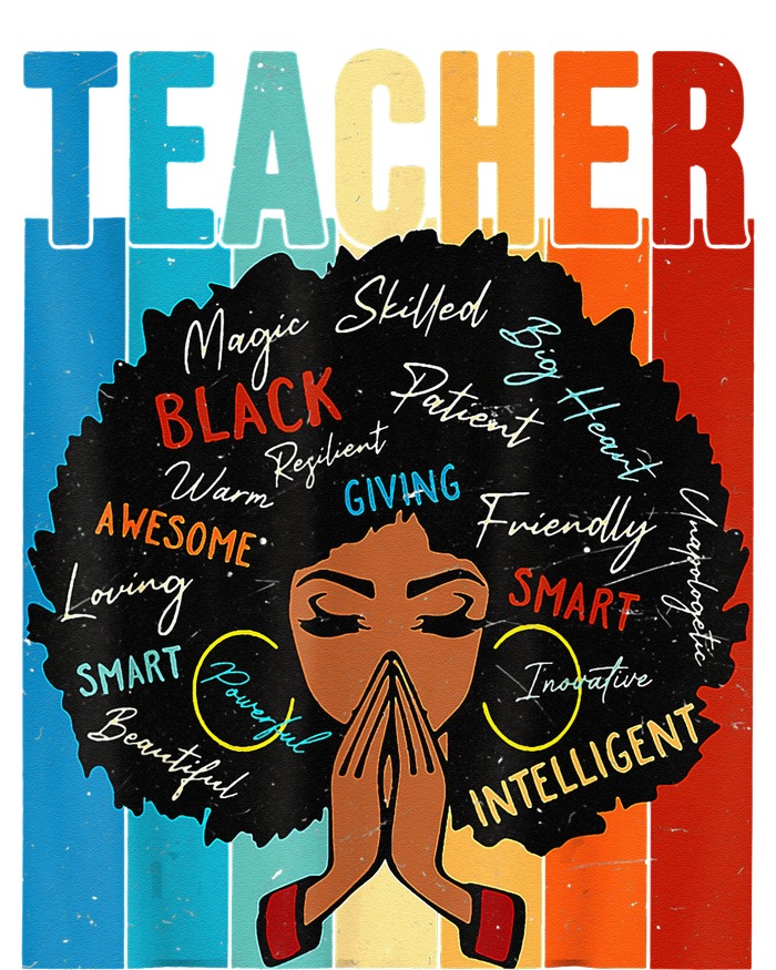 Vintage Afro Black History Month African American Teacher T-Shirt