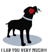 'I Lab You Very Much' Valentine's Day Black Labrador T-Shirt