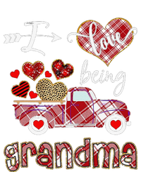 I Love Being Grandma Red Plaid Truck Hearts Valentine's Day Long Sleeve Shirt