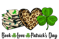 Book Love Shamrock Leopard Heart Book Lover St Patrick's Day Funny Gift T-Shirt