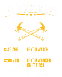 Carpenter Hourly Rate I Woodworking Carpenter Woodworker Gift T-Shirt