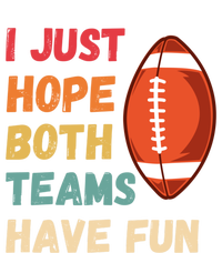 I Just Hope Both Teams Have Funny Fun Football Sports Fan Gift Women's Long Sleeve Flannel Pajama Set 