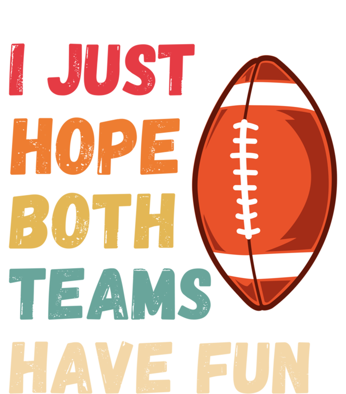 I Just Hope Both Teams Have Funny Fun Football Sports Fan Gift Women's Long Sleeve Flannel Pajama Set 