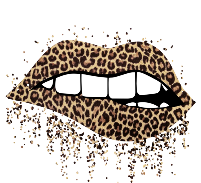 Fashion Leopard Print Dripping Biting Lip Teens Gift Tank Top