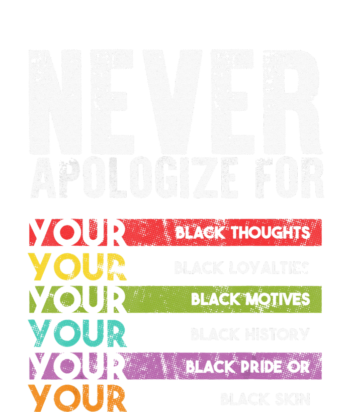 Never Apologize Black History Month BLM Melanin Pride Women's Flannel Pajama Set