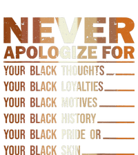 Never Apologize Black History Month BLM Melanin Pride T-Shirt