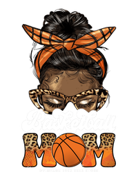 Basketball Mom Messy Bun Black Wo Leopard Mothers Day Long T-Shirt