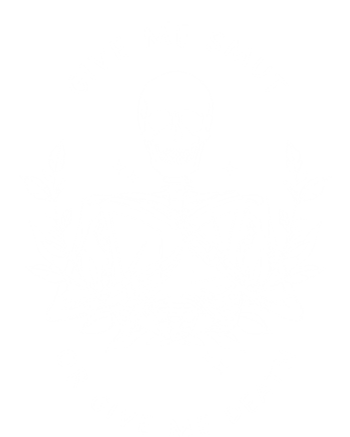 Give Me Smut Or Give Me Death Skeleton Book Lover Gift Striped Beanie with Solid Band