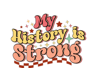 Groovy Black History Month My History Is Strong Drawstring Bag