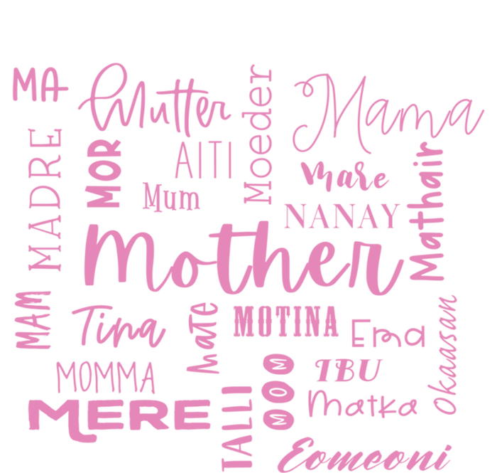 International Mom World Translations Multi Languages Pink Funny Gift Hoodie